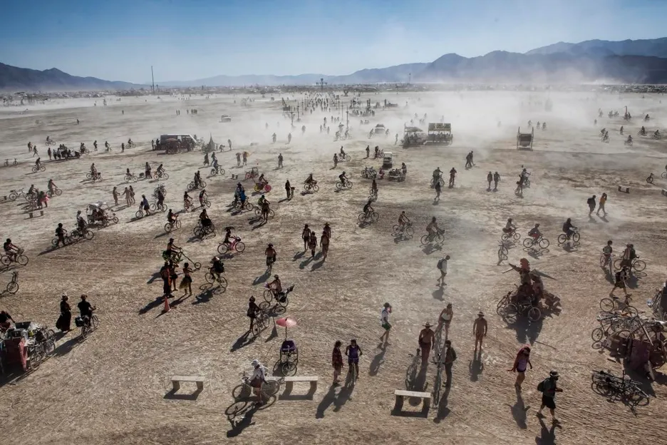 burning man festival, credit Christopher Prentiss Michel