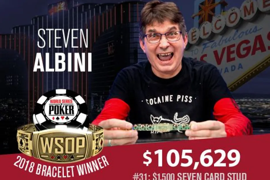 Steve Albini 2018 WSOP winner photo