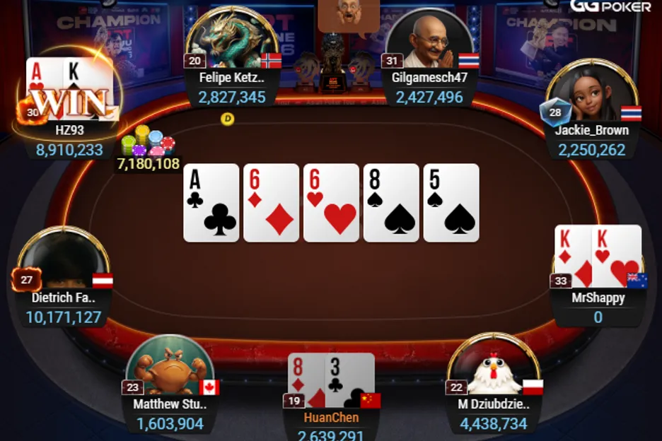 The final table finishers in Event #10 of the 2026 APT Online. 