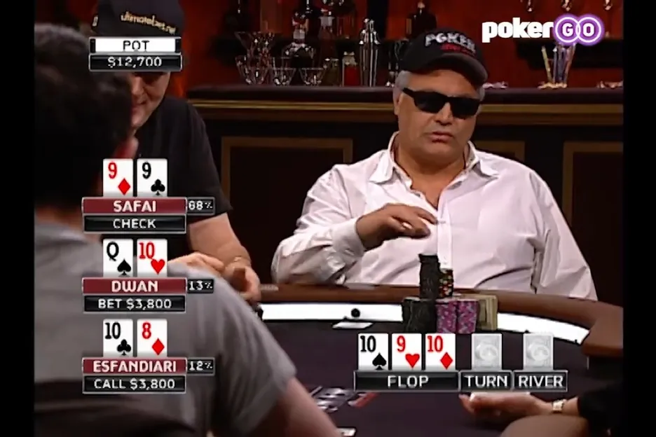 Bob Safai, playing on High Stakes Poker with Tom Dwan and Antonio Esfandiari