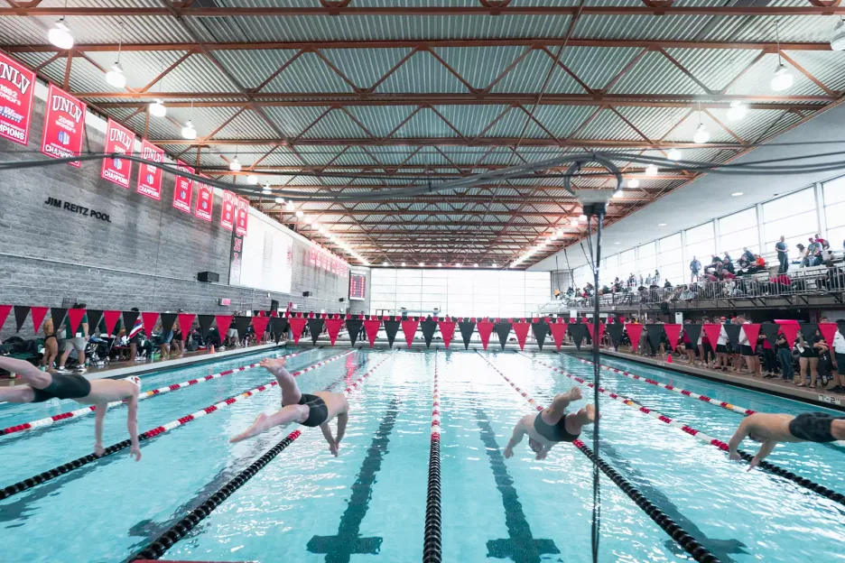 The UNLV pool is for serious swimmers. 