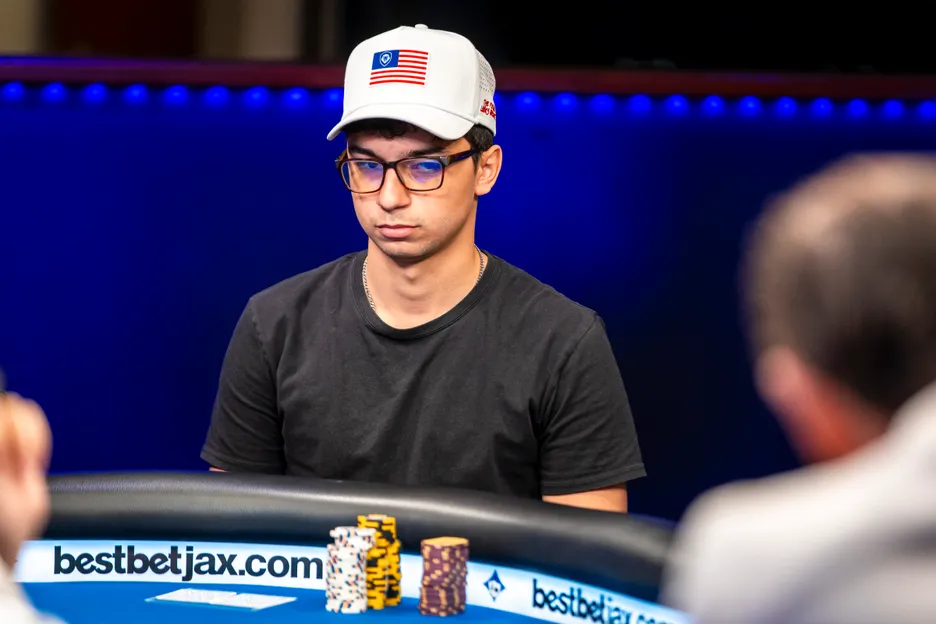 Nick Funaro did not have a great start on the final day of the WPT bestbet Scramble. 