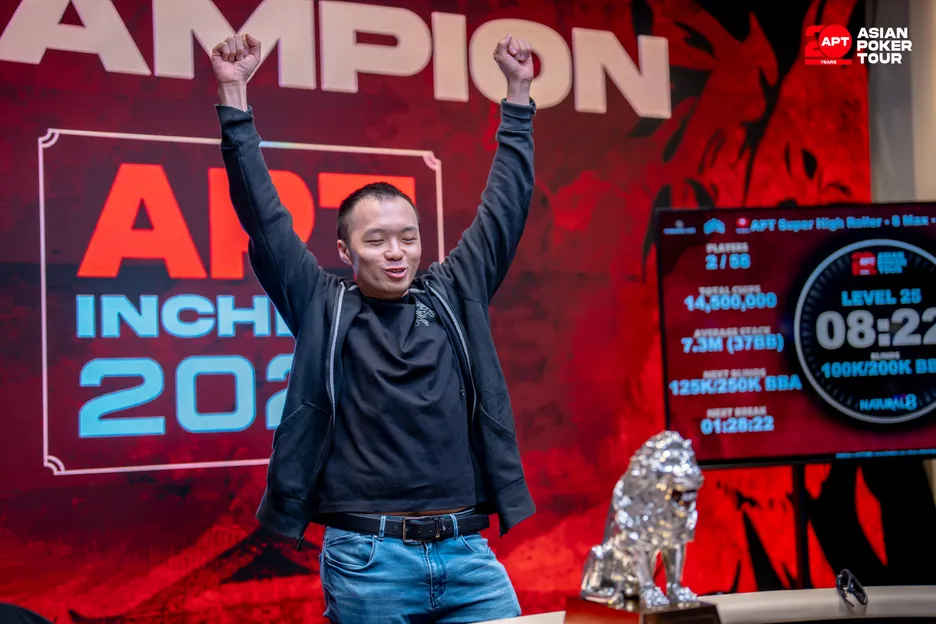 Jeremy Chan celebrates a long-awaited win