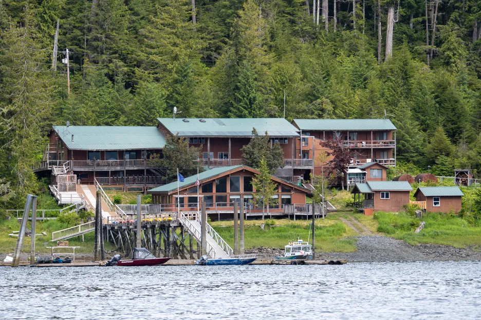 The Lodge at Whale Pass is nestled in the coastal Alaskan wilderness. 