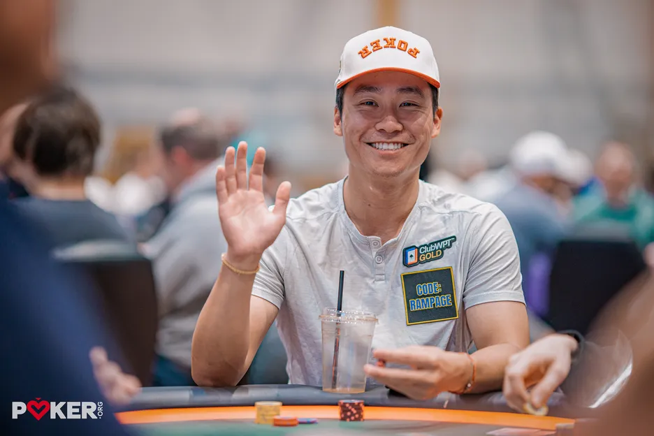 On the rampage: Ethan Yau is in the $5K NLH.