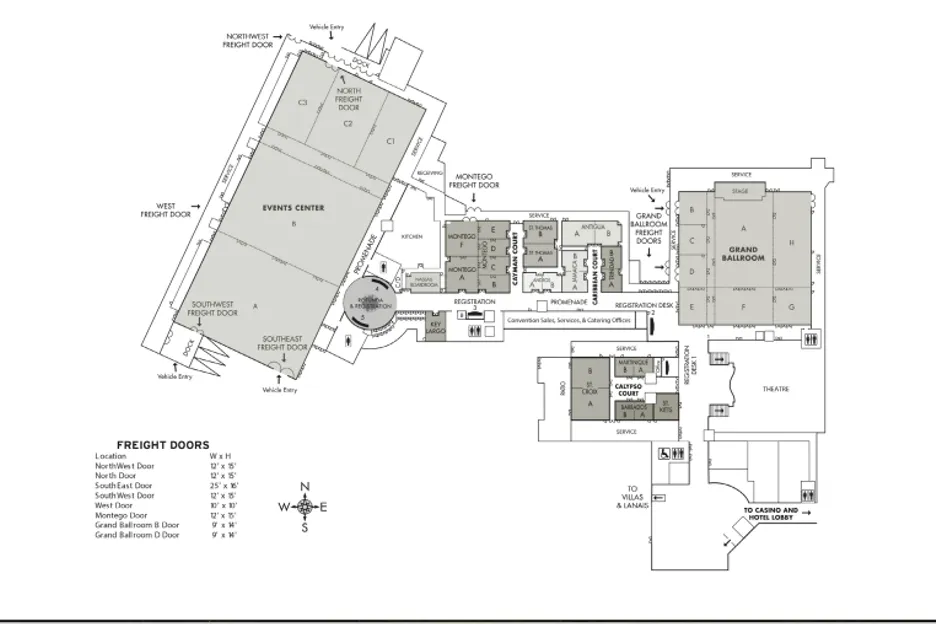 The planned layout features over 200,000 square feet of convention space. 