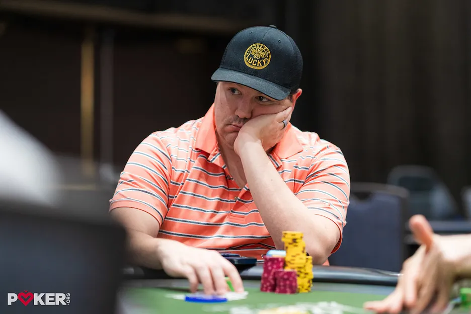 Shaun Deeb in the Big Bet, very similar visually to Shaun Deeb in the same-day $10K hi-lo.