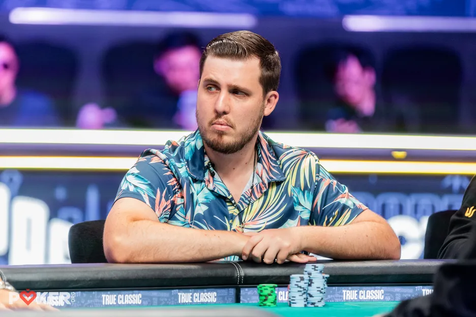 Christian Roberts at the 2025 $5K 8-Max final table. 
