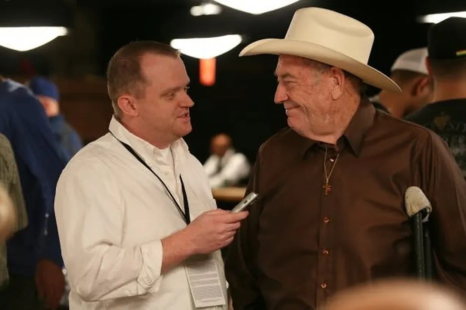 Lance Bradley interviewing Doyle Brunson