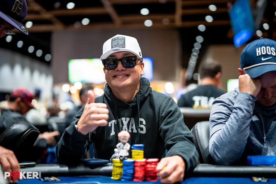 Thumbs up for the Day 1C chip lead for Emmanuel Ignacio