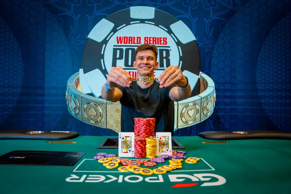 Nikolai Olgotsov smashed his previous high score of €175,719	with a first prize of €455,000 and a WSOP bracelet. 