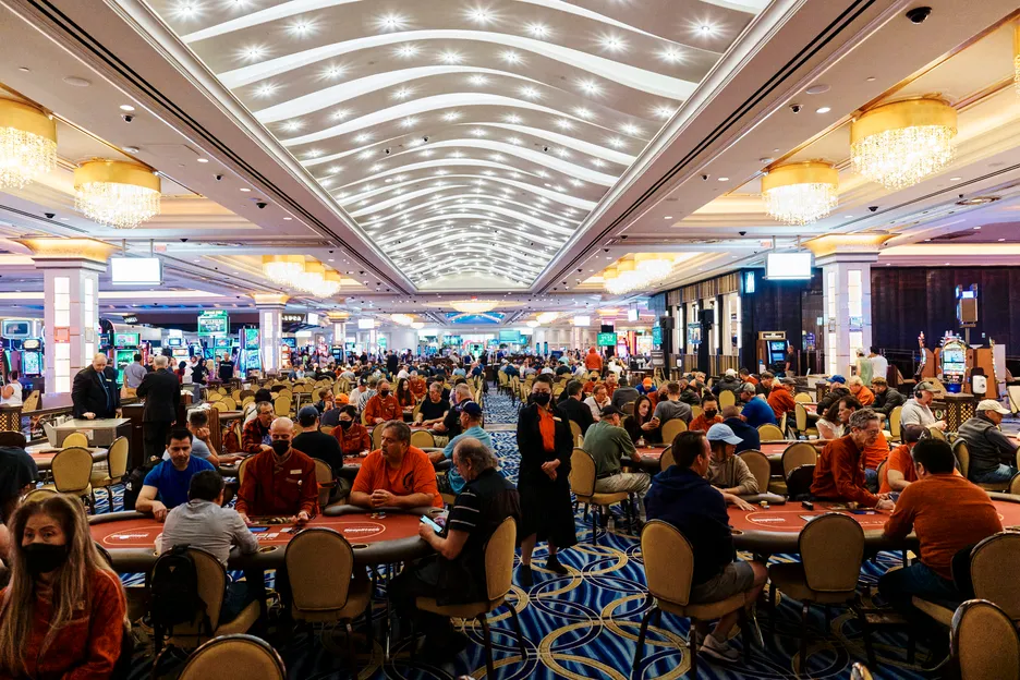 The WPT will set up in the brand-new poker room in the Canal Street Shoppes, leaving behind the old casino space, seen here in 2021. 