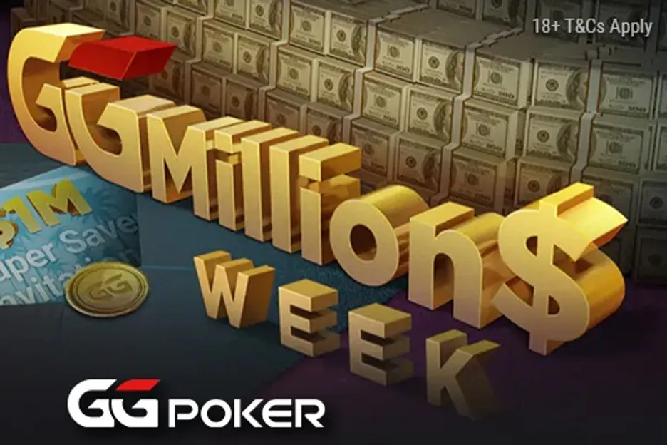 GGMillion$ Week includes a $10,300 Main Event, as well as the second $26K WSOP Super Main Event online Day 1.