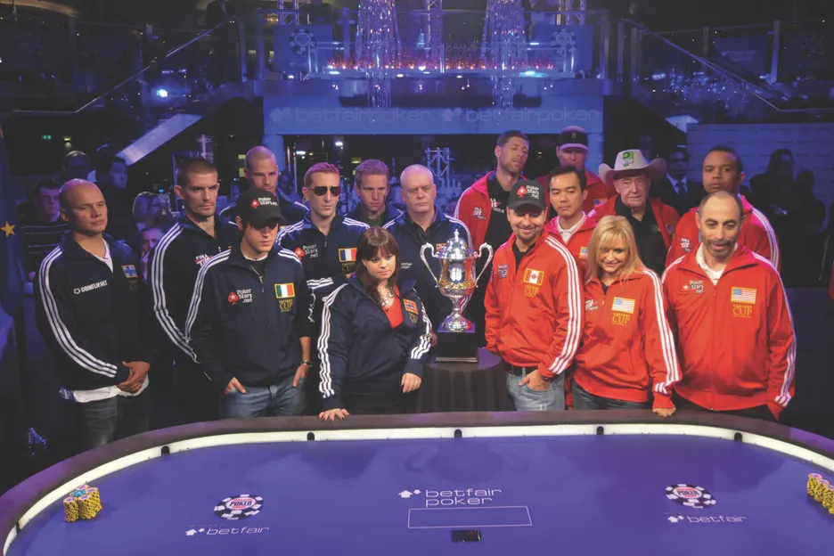 Annette Obrestad in fearsome company, with Daniel Negreanu, Doyle Brunson, Gus Hansen, Phil Ivey, Patrik Antonius, and others. 