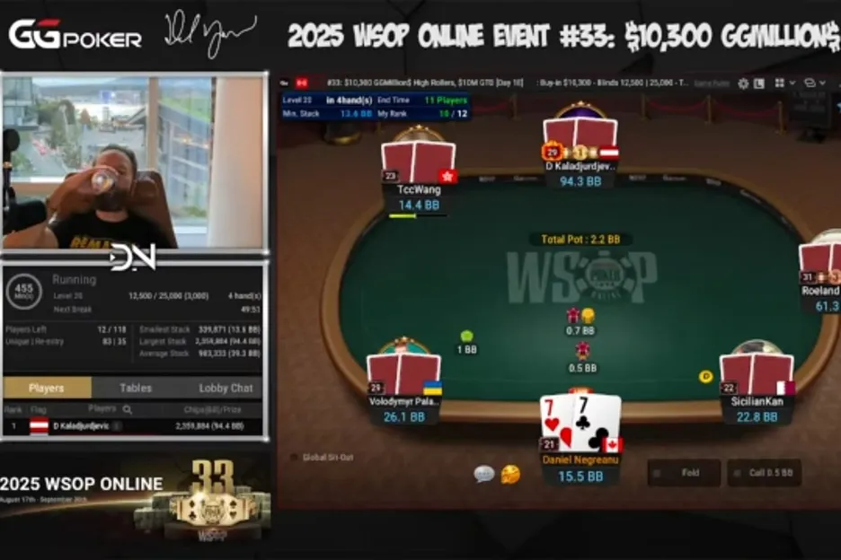 Negreanu went for it on the stone bubble. 