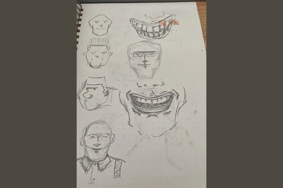Early artists' sketches reveal the genesis of the game's style.