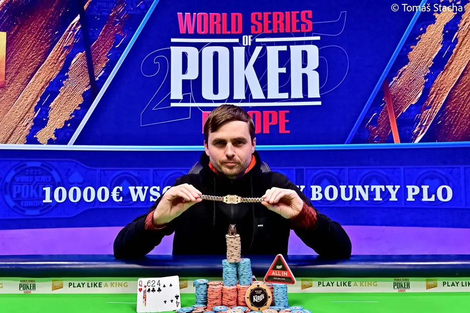 Martin Kabrhel with his WSOP europe bracelet