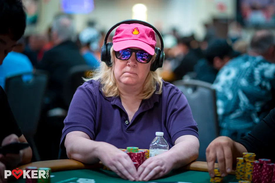 Kathy Liebert in action at this summer's WSOP.