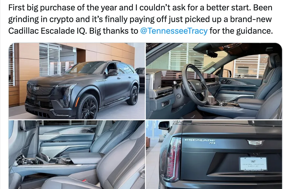 Norman Chad's hacker posts Cadillac purchase on X