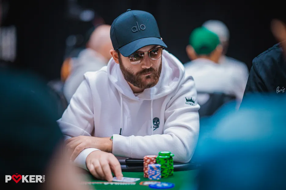 Rene-Charles Angelil on Day 5 of the WSOP Main Event. 