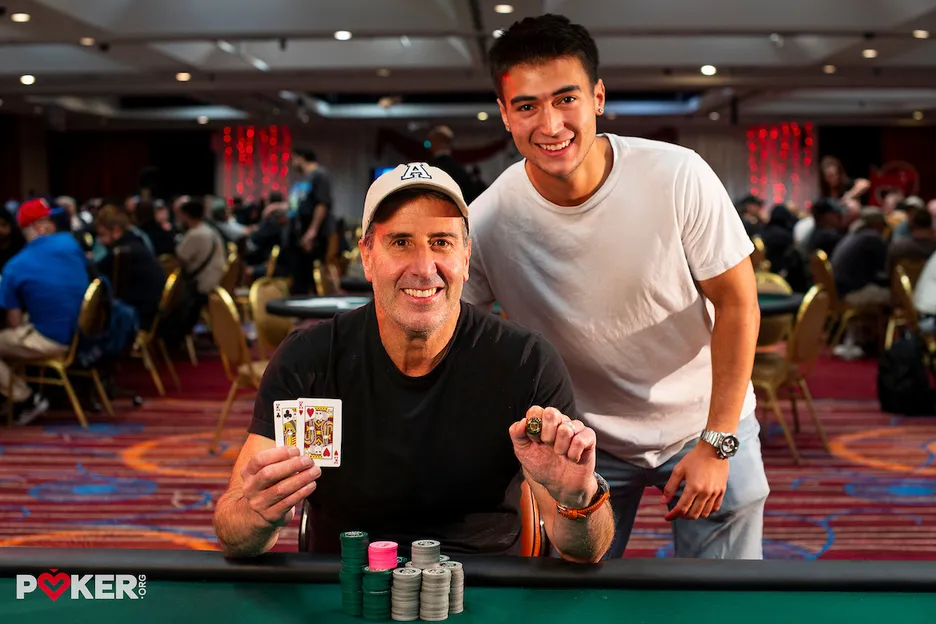 Champion David Apostolico and his son Ryan.