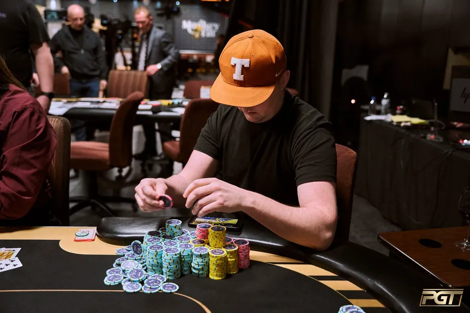 Texas Mike Moncek has a commanding lead and Daniel Negreanu is his nearest foe. 