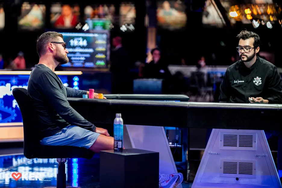 James Carroll lost a 9-to-1 lead in heads-up play. 