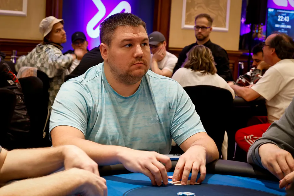 Shaun Deeb is building a big stack in Event #1 at Paradise.