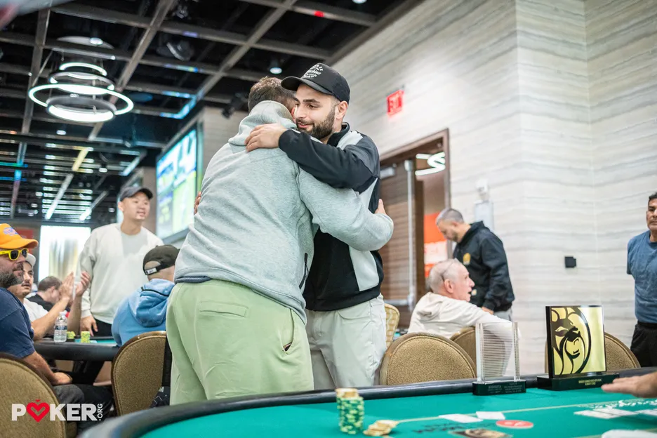 Hugo Ouazana Abihssira and Federico Castro after the match