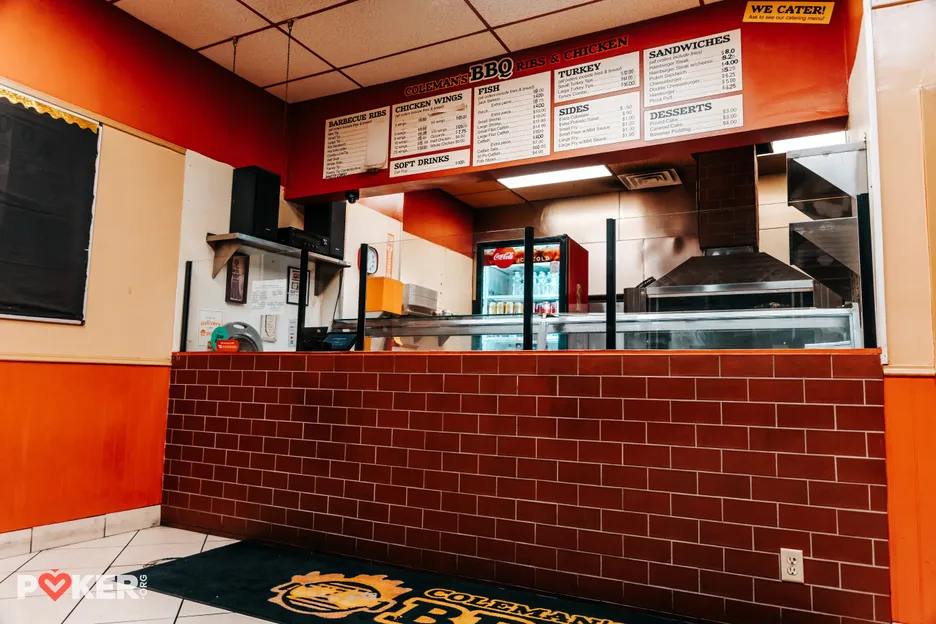 Coleman's BBQ is about a quarter-mile from the casino. 