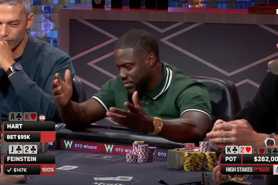 The cards just didn't agree with Kevin Hart on High Stakes Poker Season 16, Episode 2. 