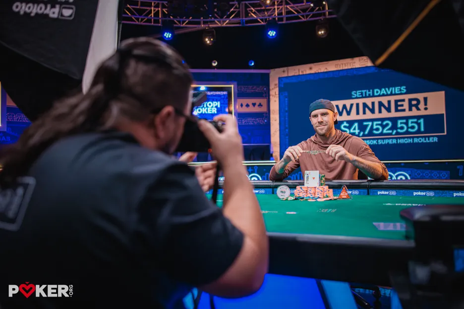 Seth Davies is the new Super High Roller champion.