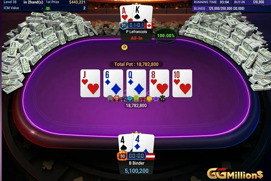 A dagger on the river denied Binder the win