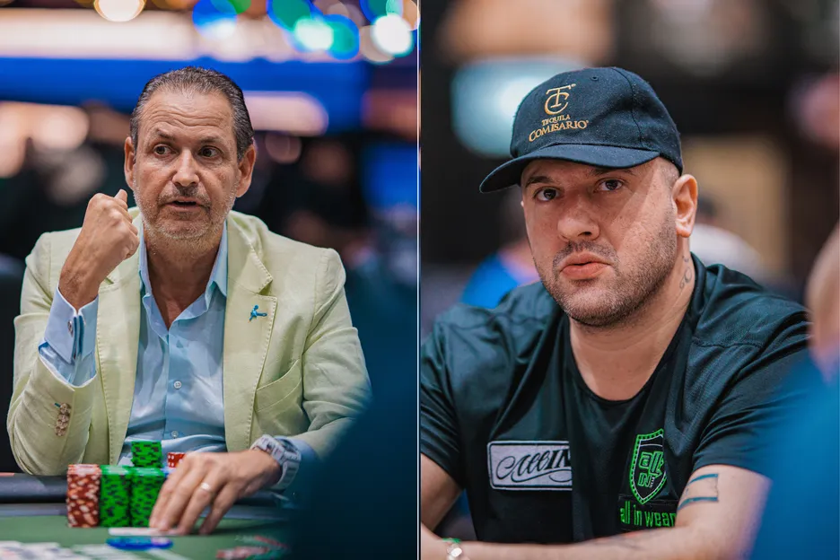 Eric Afriat and Michael Mizrachi lead the field after Day 6 of the Main Event. 