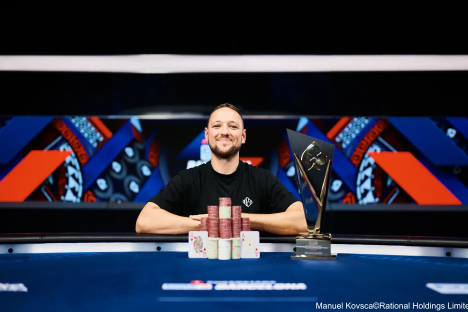Manuel Ferrari closed out a final table chip lead after a three-way deal. 