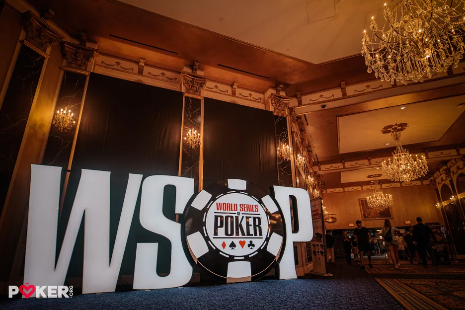 WSOP hallway sign