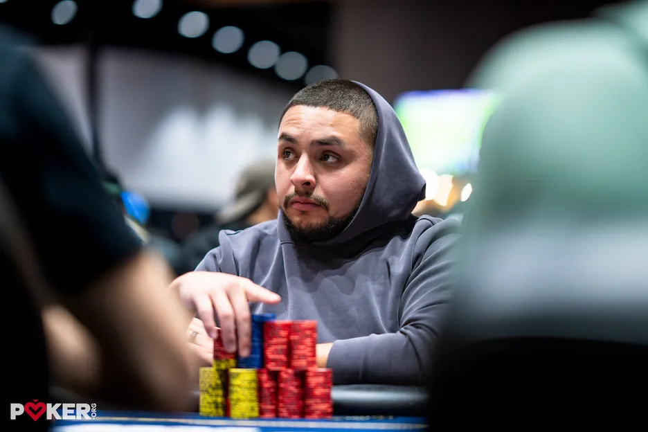 Aden Salazar is the Main Event Day 1A chip leader