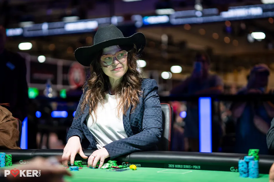 Caitlin Comeskey at the final table of the $1,000 Ladies Championship.