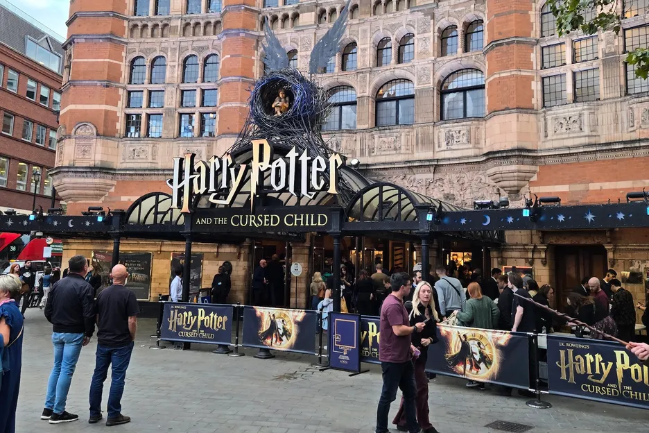 Harry Potter theater West End blurred faces