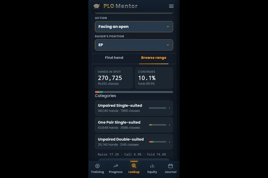 Set your own parameters in the Lookup tab.