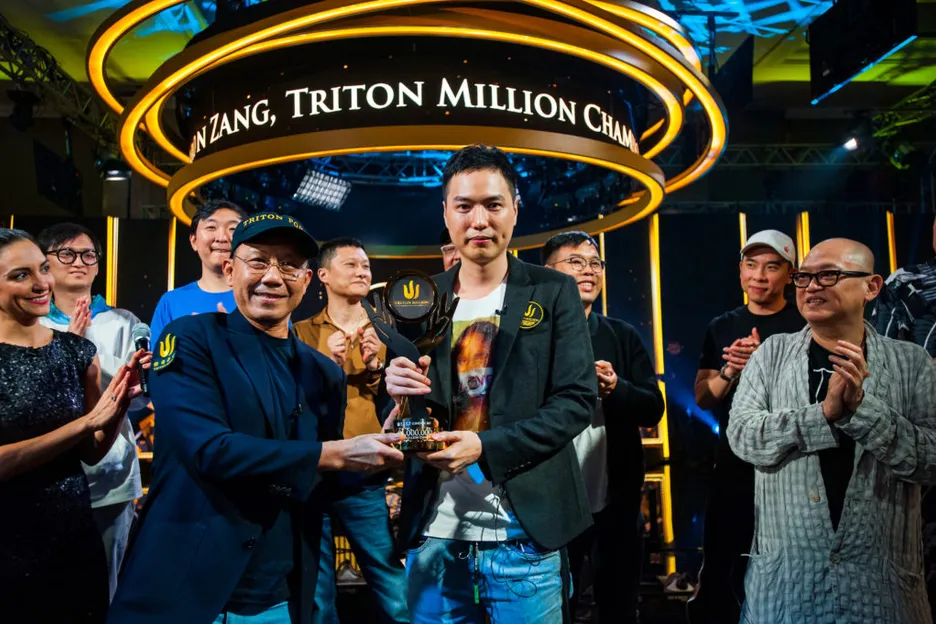 Aaron Zang won the 2019 Triton Million, beating Bryn Kenney heads-up in London. 