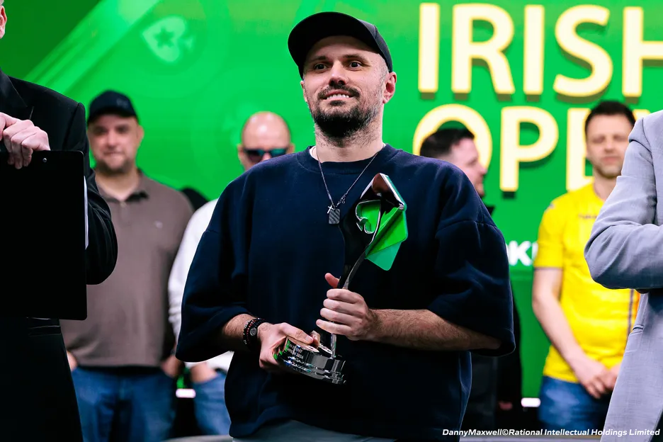 Narcis Gabriel Nedelcu with his new Irish Open trophy.