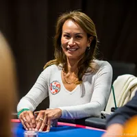 Lena Evans playing at the 2024 PokerStars NAPT