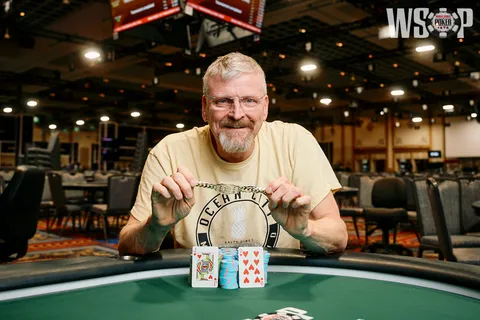 Jerome Neppl, winner of the Industry Employees event at WSOP 2026.           