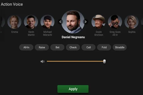 GGPoker Action Voice.
