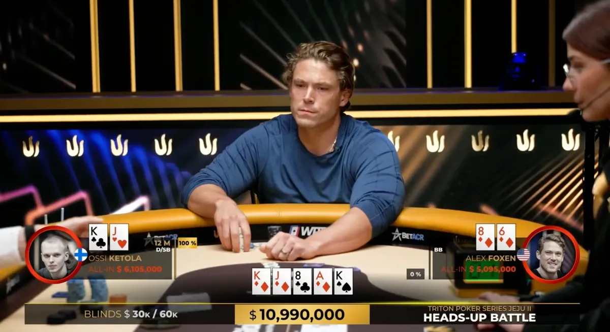 $11M cooler: Alex Foxen loses biggest hand ever televised in poker