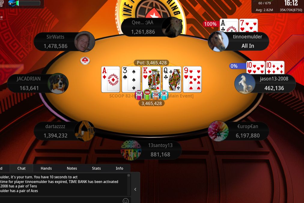 playing poker online
