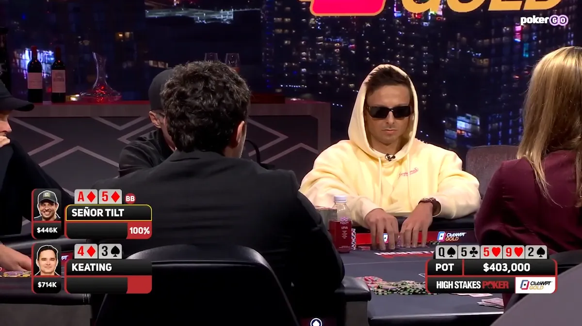 Alan Keating caught bluffing in $1.3M pot on live High Stakes Poker